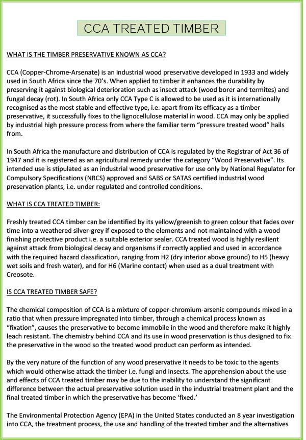 CCA Treated Timber