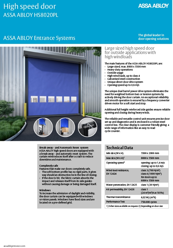 Maxiflex | Brochures | ASSA ABLOY HS8020PL