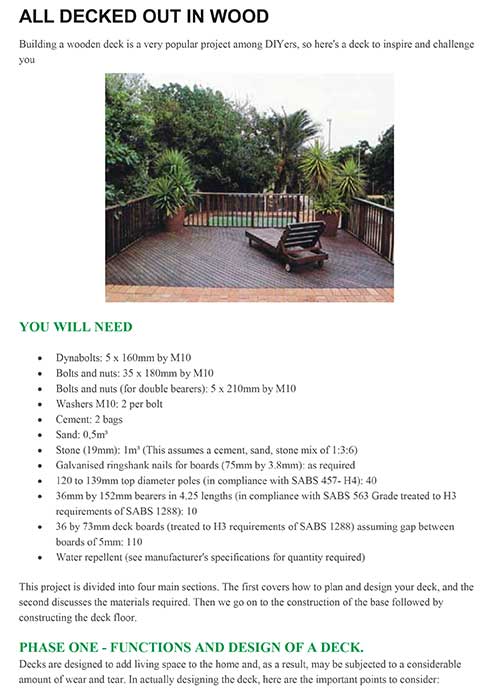 SAWPA | Wooden Deck