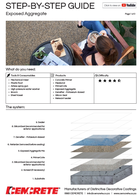 Step-by-step Guide | Exposed Aggregate | Cemcrete