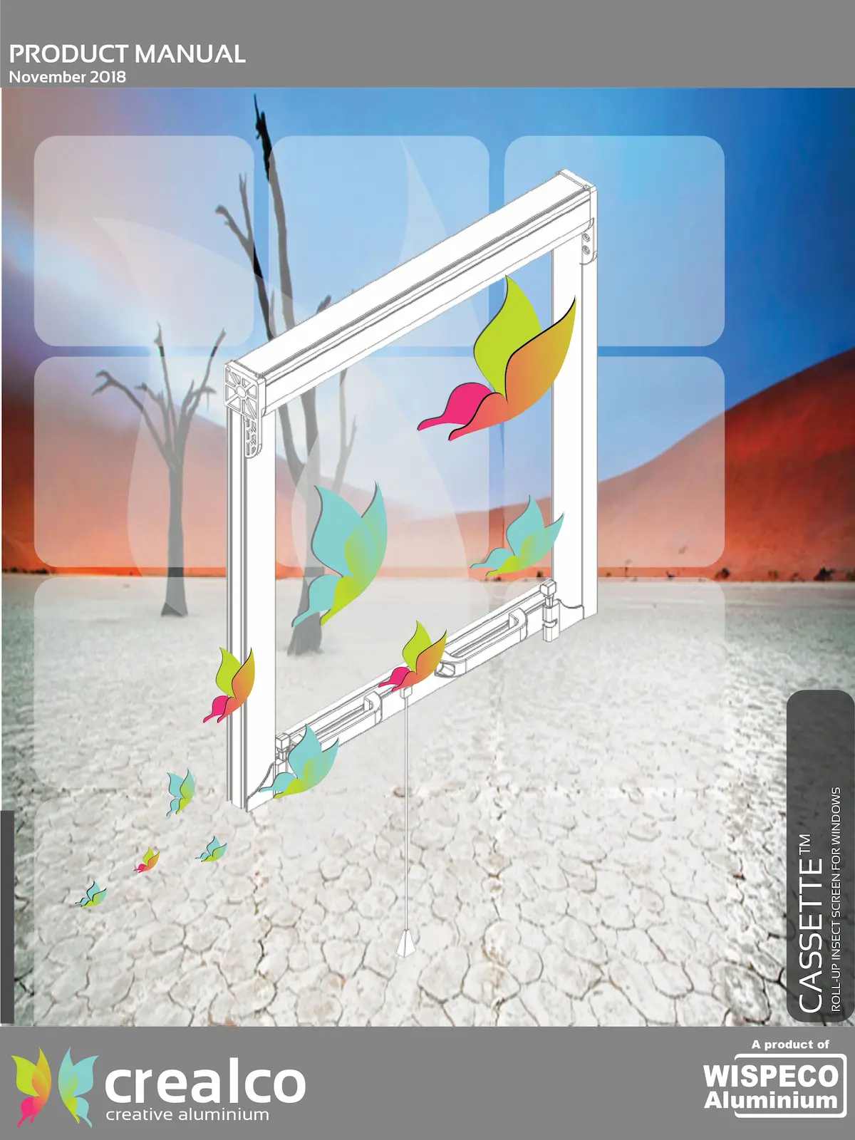 Crealco Cassette 40 Roll-Up Insect Screen for Windows — Product Manual