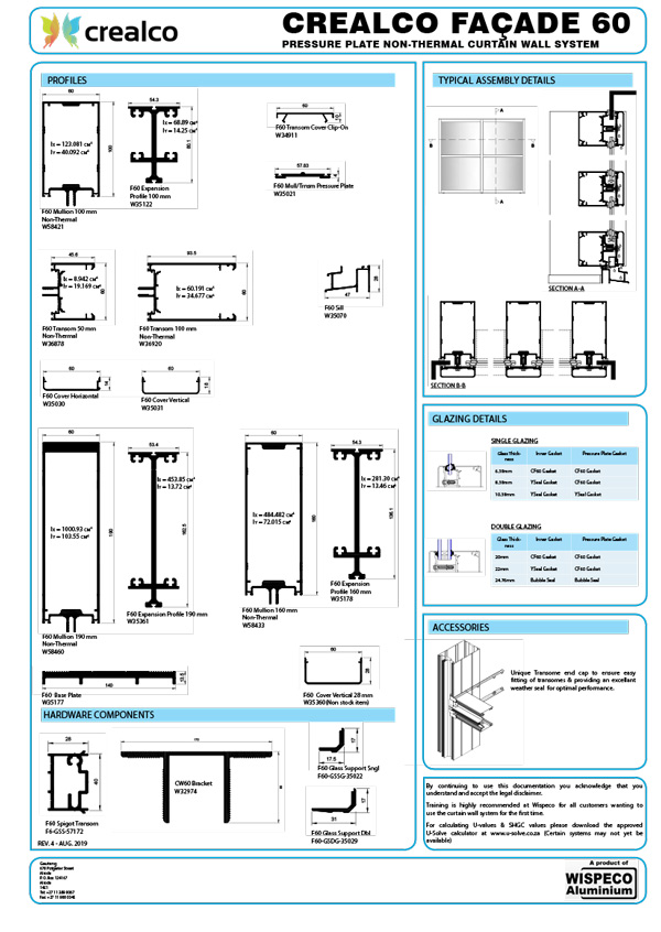 Facade 60 Non Thermal Wall Chart