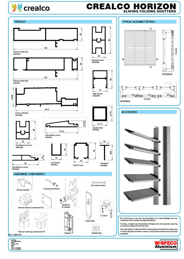 Horizon Shutter Wall Chart