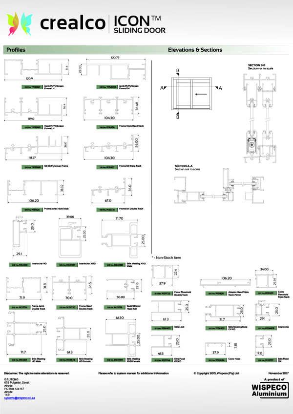 Icon sliding door wall chart