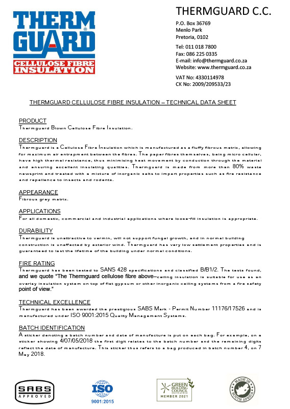 Thermguard Technical Data Sheet