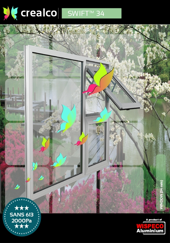 Crealco Swift 34 Aluminium Casement Window | Projected Top-Hung & Side-Hung Window System
