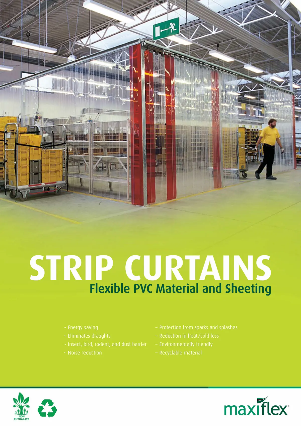 Maxiflex PVC Strip Curtains for Industrial and Commercial Applications