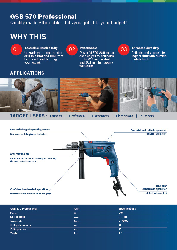 GSB 570 PROFESSIONAL IMPACT DRILL