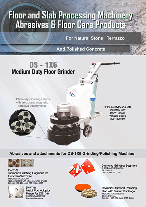 Dia Star Floor and Slab Processing Machinery / Abrasives and Floor Care Products