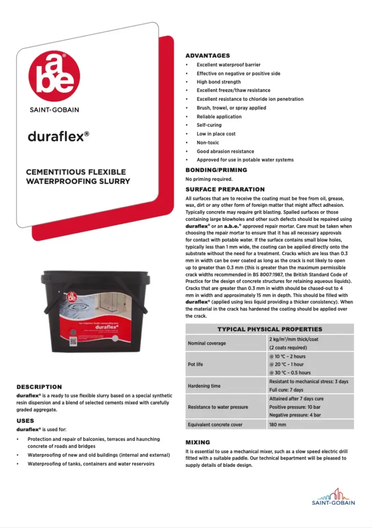 duraflex | a.b.e. Saint-Gobain