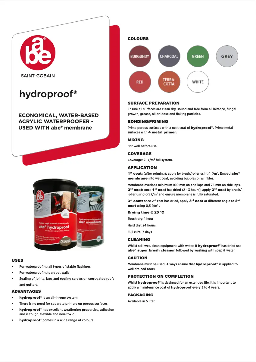 hydroproof | a.b.e. Saint-Gobain
