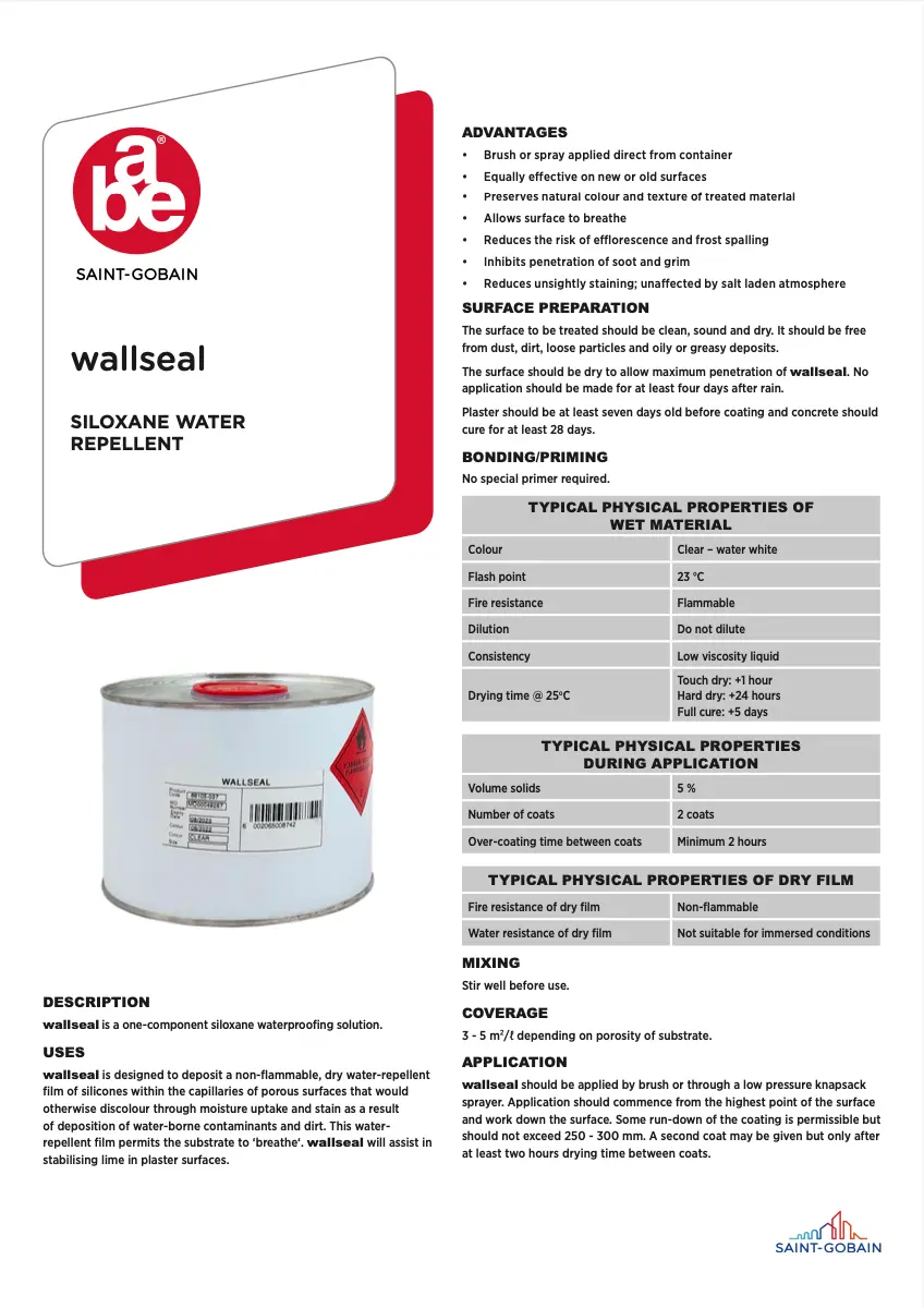 wallseal Waterproofing Solution | a.b.e. Saint-Gobain
