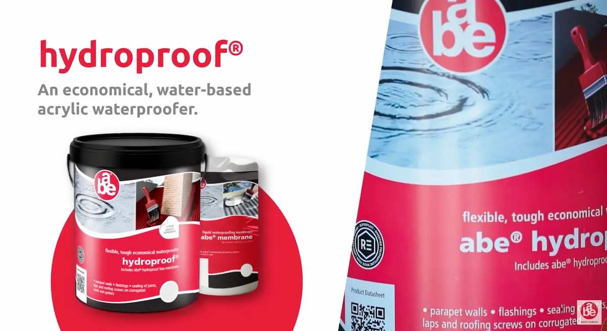 hydroproof – Affordable water-based acrylic waterproofer with abe membrane