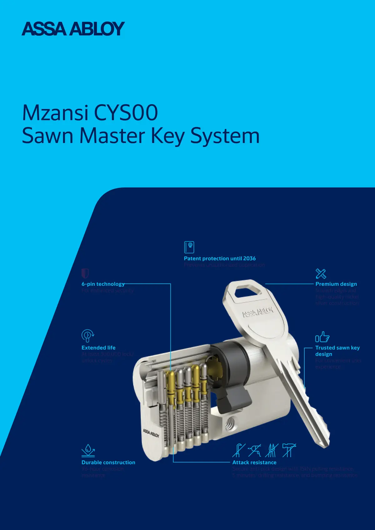 Mzansi CYS00 Euro Profile Cylinder | Affordable Locking Solution for South Africa