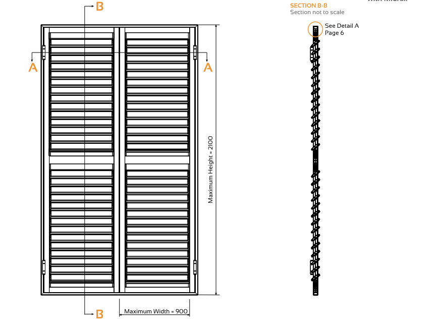 Horizon shutters drawing